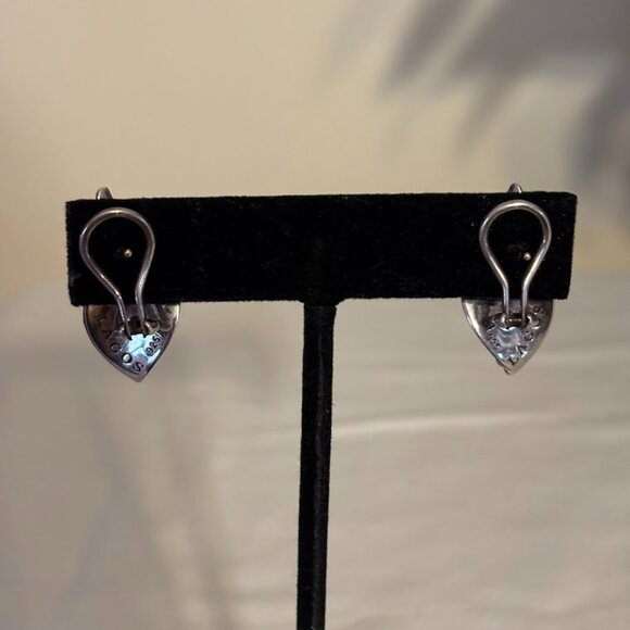 Beautiful Lagos Caviar Sterling Silver Earrings (925) with Lagos pouch - Picture 6 of 16